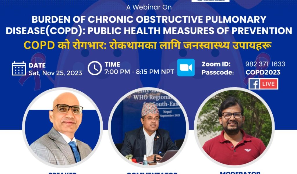 A webinar on Burden of COPD Public Health Measures of Prevention by NIRI and NEPHA